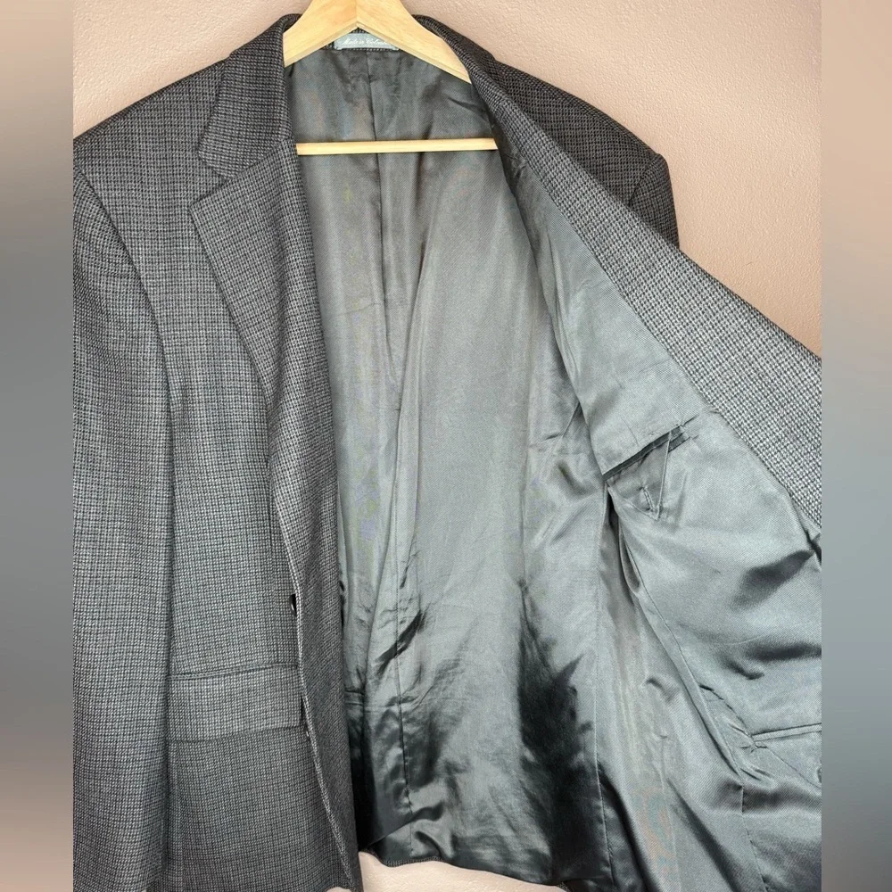 Oscar De La Renta Herringbone Classic Sport Coat Blazer Men's 44R 100% Wool